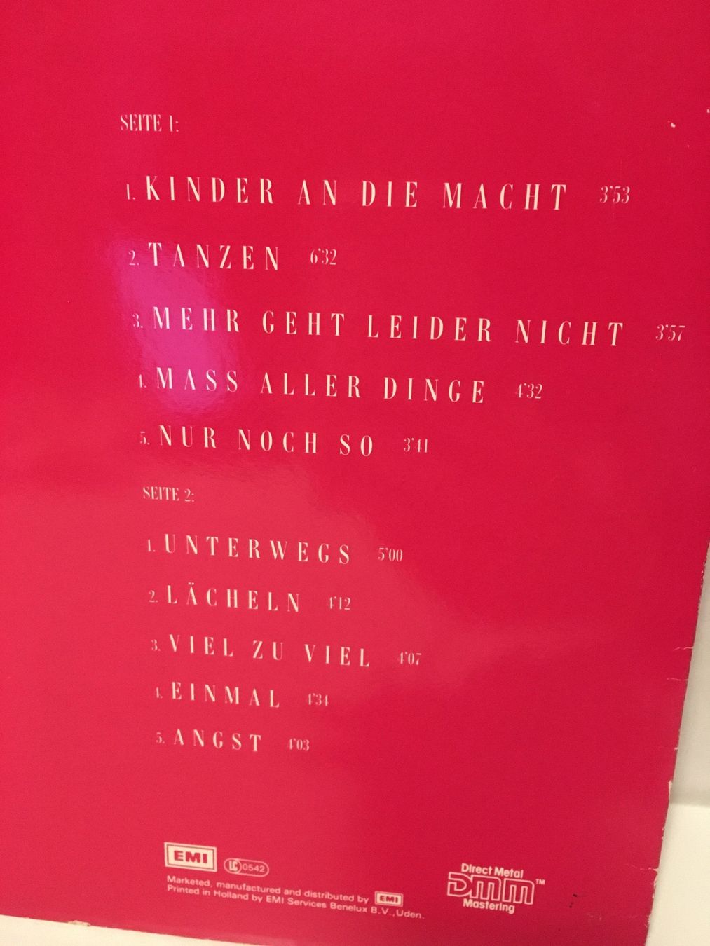 Schallplatten: Schallplatte - HERBERT GRÖNEMEYER - SPRÜNGE - EMI - 1986 – Gebraucht aus Andwil SG von Rainboli 2