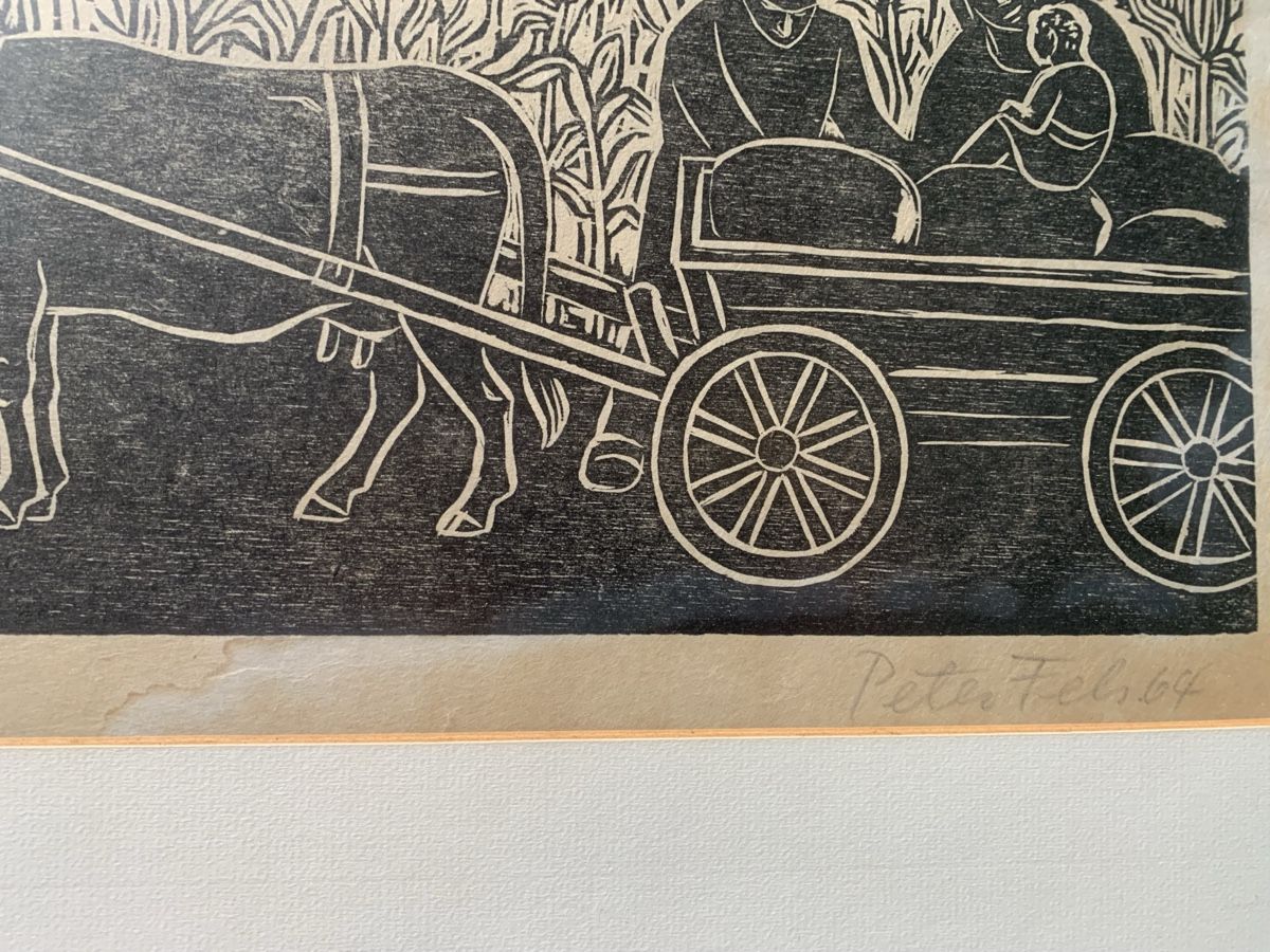 Xilografie: FELS PETER 1907-1982 Holzschnitt  – Usato da Wolfhalden venduto da SecondAntique 2