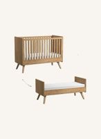 Tolles Babyzimmer-Set: Höhenverstellbares Bett + Wickelkommo