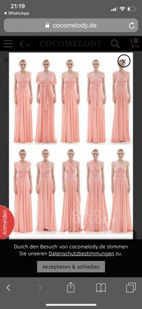 Hochzeit Kleid Blau EU Grösse40, UK12