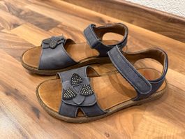Schöne Leder-Sandalen Elefanten Gr. 37 dunkelblau