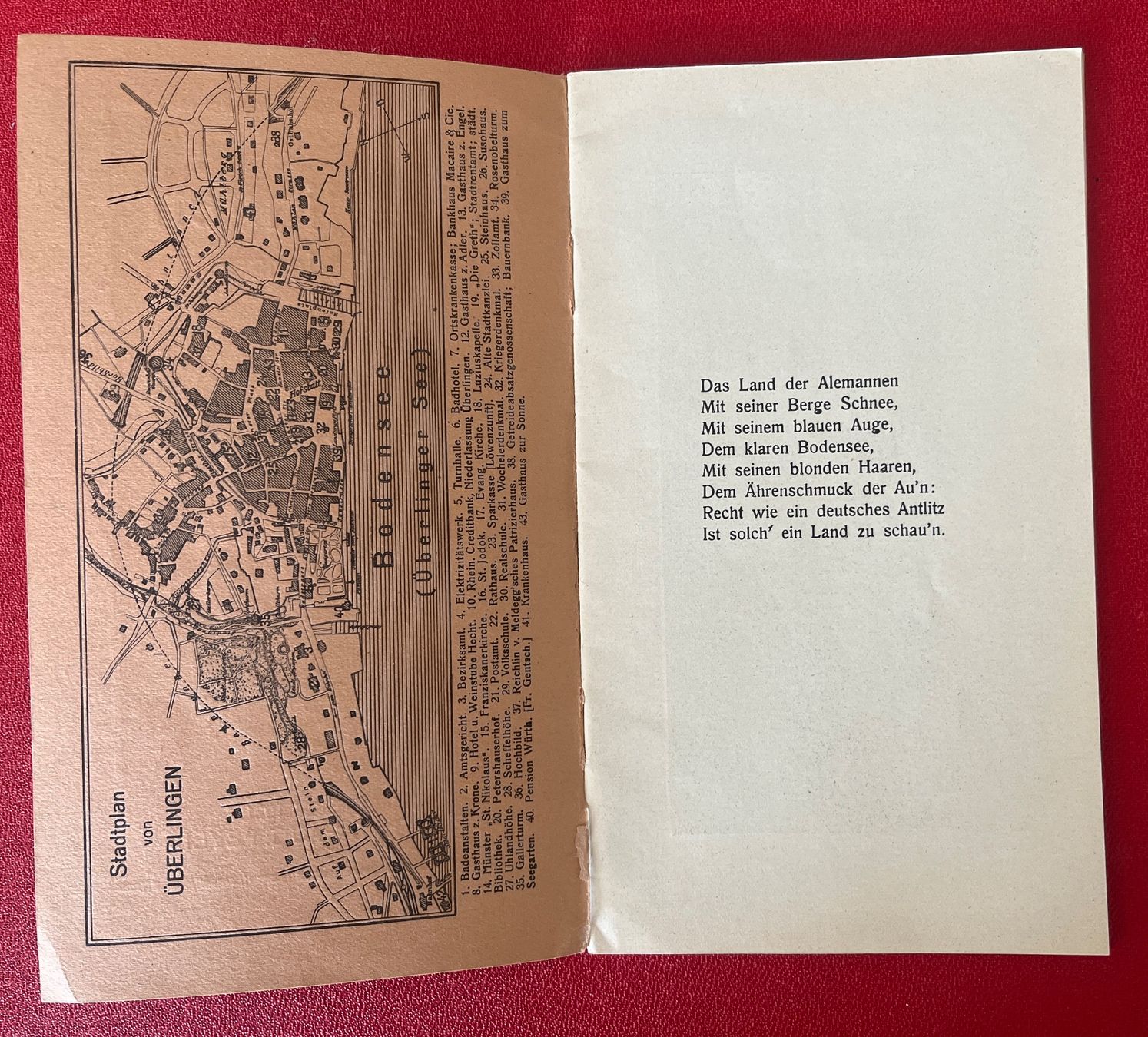 Cartoline postali: Prospekt Ueberlingen am Bodensee, 1921 – Usato da Biberist venduto da Edelfloh 1