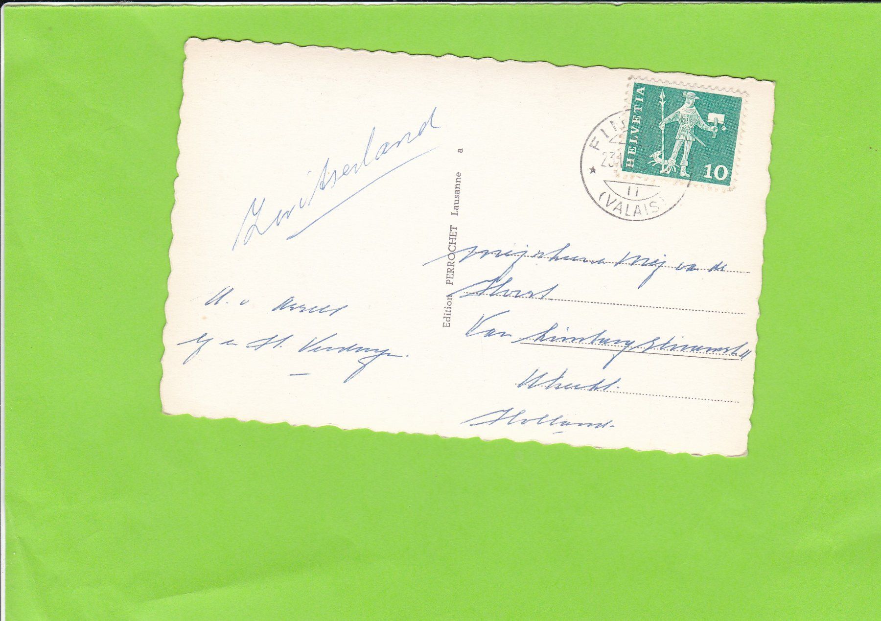 Cartoline postali: Eglise de Finhaut--Intérieur – Usato da St. Peterzell venduto da neckertal 1