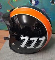 Delroy Jethelm schwarz orange mit Visier guter Zustand