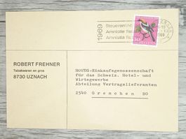 TR17 Enveloppe + Timbre Suisse 1969