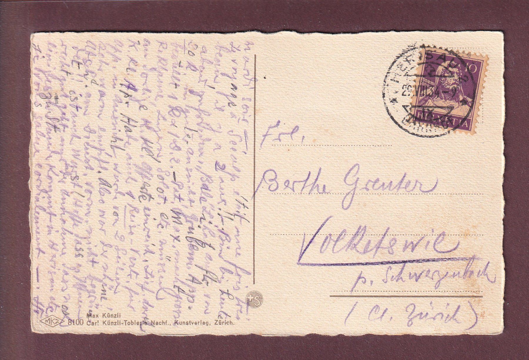 Cartoline postali: SEEALP - 1934 – Usato da Pully venduto da nicecards 1