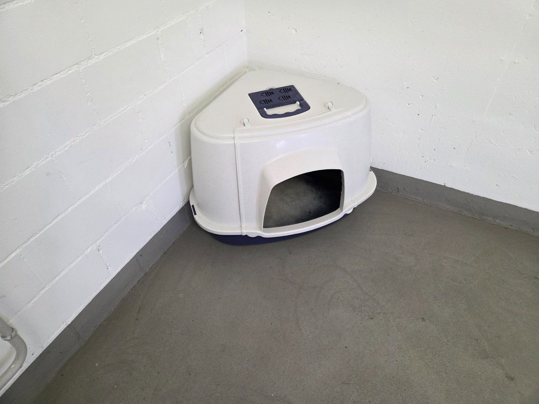 WC: Gebrauchte Eck-Katzentoilette mit Deckel – D'occasion à Schwerzenbach par BilboInSchwerzi