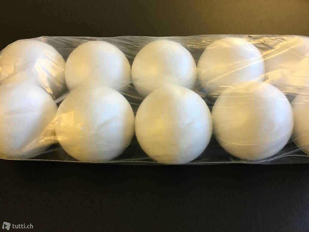 Kit bricolage: 10 Styroporkugeln Styroporbälle 8 cm Durchmesser – Nuovo e nell'imballaggio originale da Kriens venduto da silo03 1