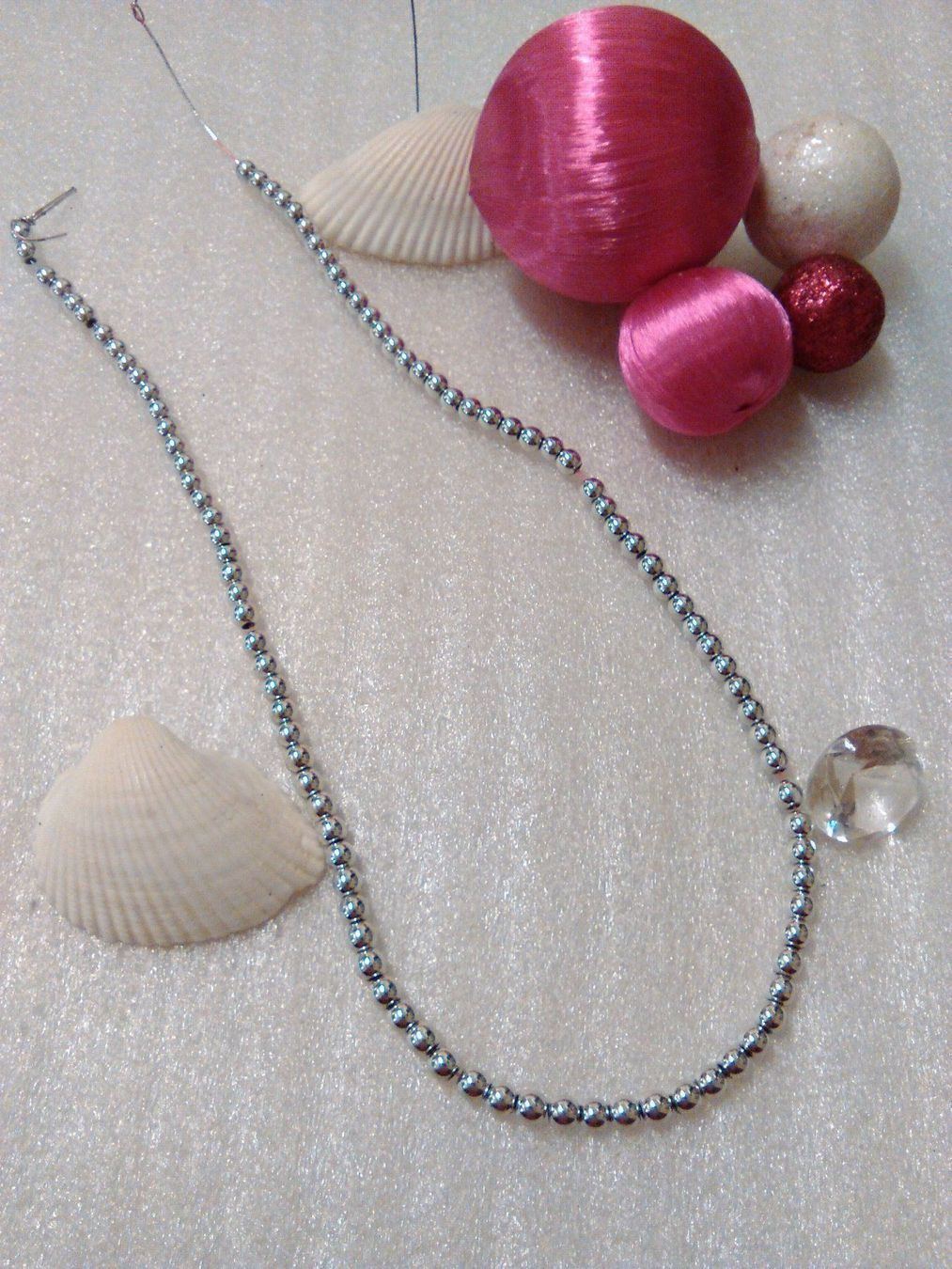 Catenine: ECHT HÄMETIT STRAND KETTE;;SILBER FARBE – Nuovo (secondo la descrizione) da Basel venduto da bijoutrie_4