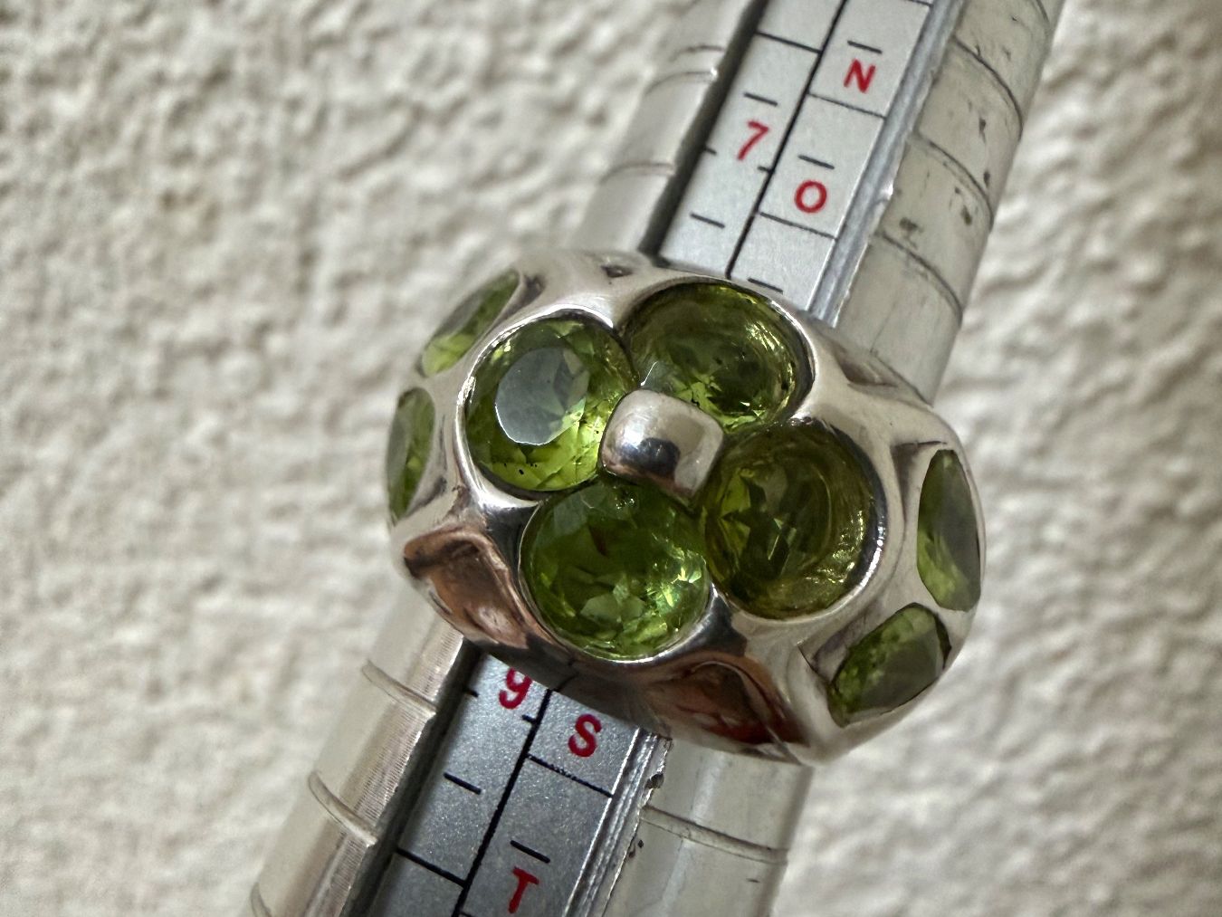 Anelli: Silber Ring mit Peridot 800 – Usato da Spiegel b. Bern venduto da Rogger72 6