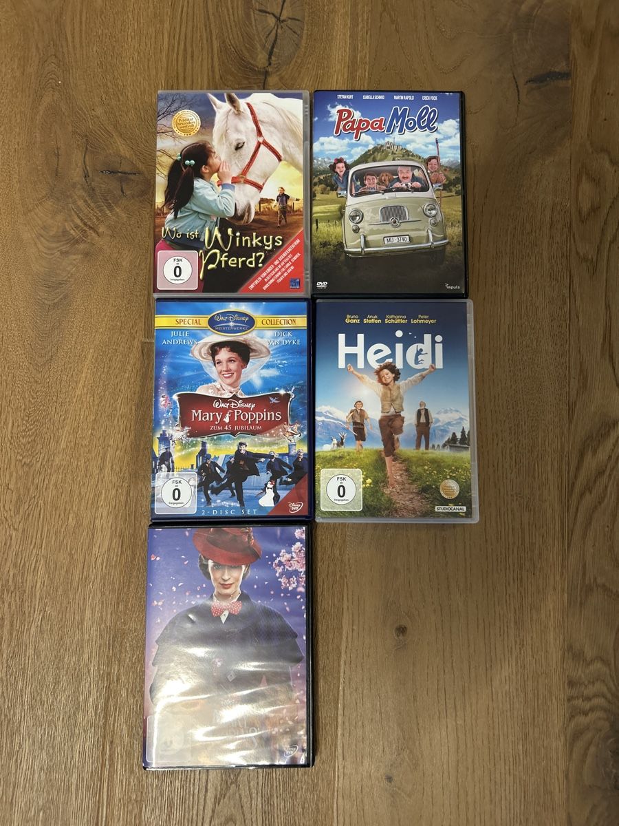 Tutti i DVDs: Kinder DVD 5 Stück – Usato da Fischbach- Göslikon venduto da Rommel