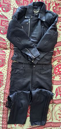 Motorrad Lederjacke 44 und Hose 38