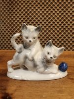 Carl Scheidig Gräfenthal Katzen mit Ball – Porzellan GDR