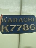 Historisches Kfz-Kennzeichen Karachi Pakistan