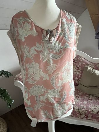 Nile Bluse rosé gemustert Grösse S 100% Viskose