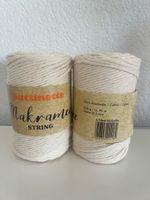 Buttinette Makramee Garn 3mm natur neu 2 Stück