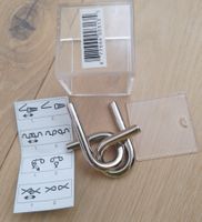 Metall-Puzzle in Acrylbox Knobelspiel 5 x 5 x 5 cm Aa