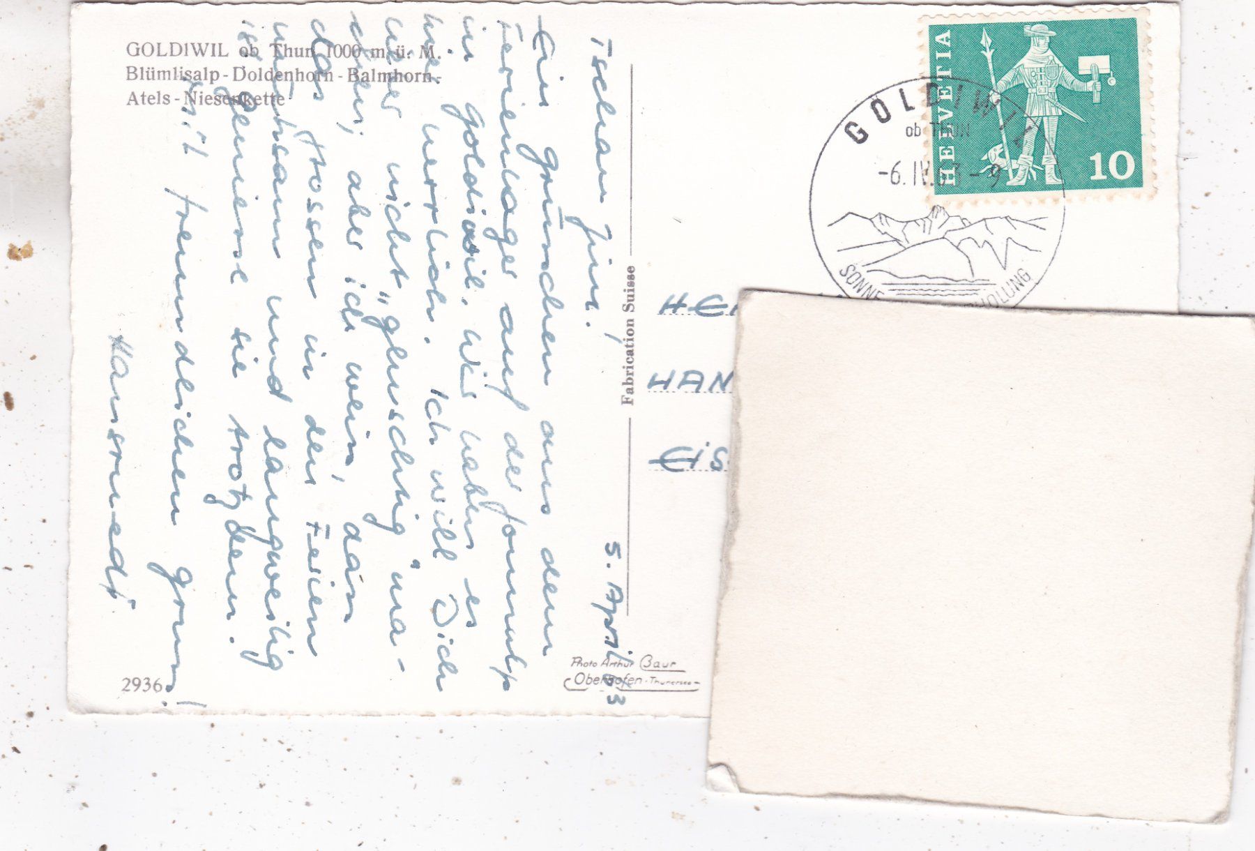 Cartes postales: Goldiwil 1963 – D'occasion à Herisau par Lisegrat2008 1