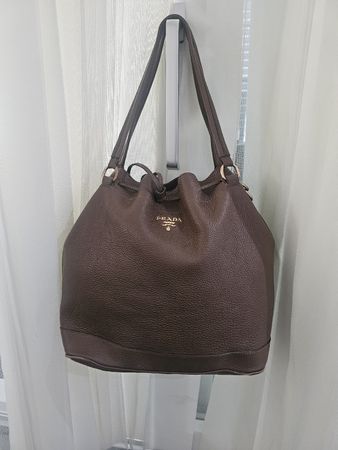 Prada Leder-Tasche Dunkelbraun