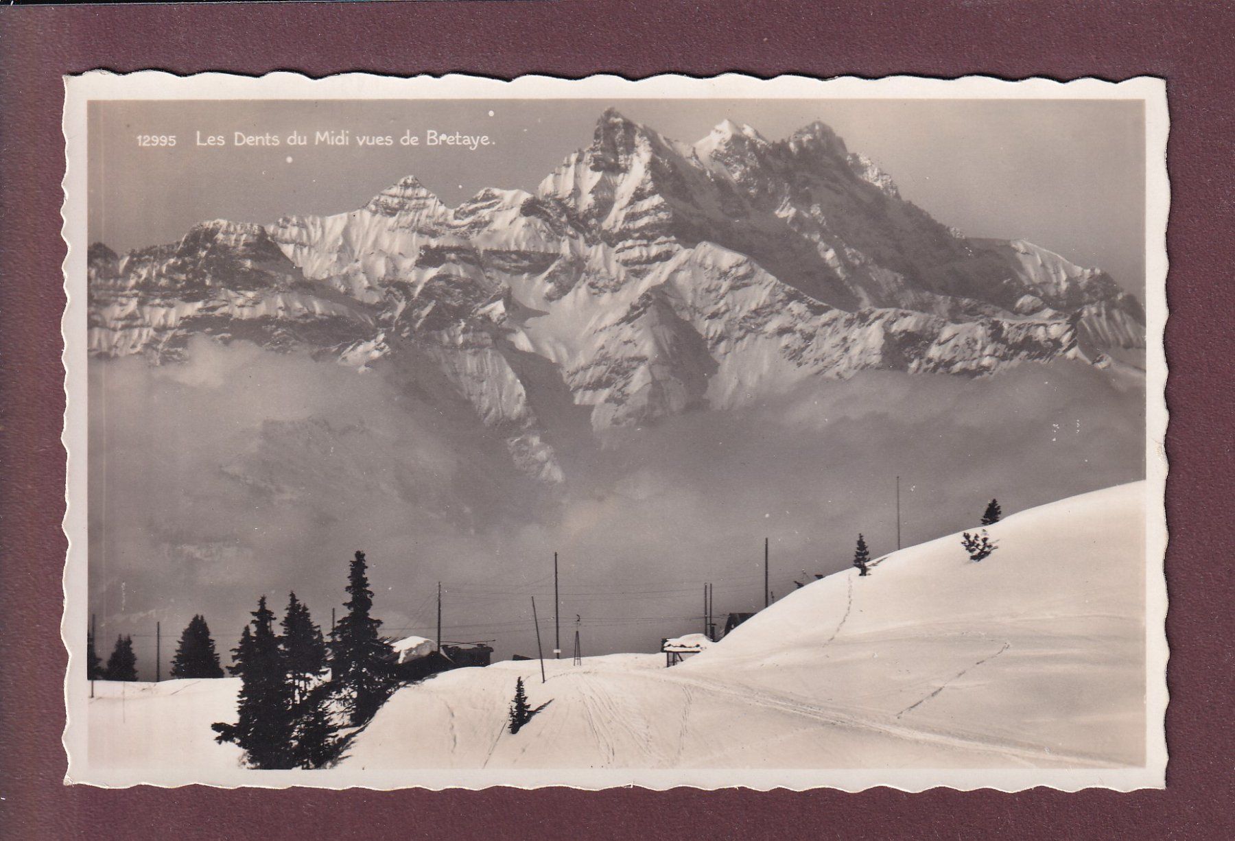 Ansichtskarten: BRETAYE - Dents du Midi - 1944 – Gebraucht aus Pully von nicecards