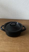 Grosi‘s Emaille Topf mit Deckel schwarz. Ø 12cm