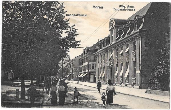 Cartoline postali: Aarau Bahnhofstrasse – Usato da Olten venduto da clotaldi