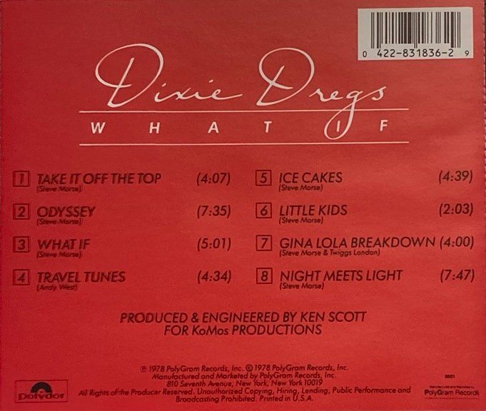 CD: Dixie Dregs – What if – Usato da Grüningen venduto da azulverde 1