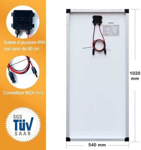 Dispositivi a energia solare: solar 100W 12V Monokristallines Solarmodul PERC 9BB Boot – Nuovo e nell'imballaggio originale da Hundwil venduto da pac_6jh8 3