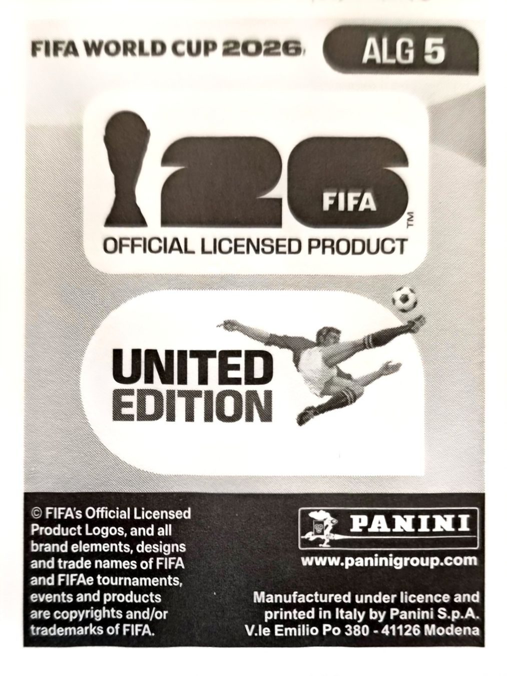 Panini Carte collezionabili: Carte FIFA World Cup 2026 ALG 5 – Usato da Clarens venduto da rim_g98y 1