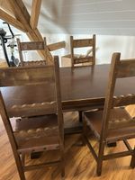 Esstisch und 4 Stühle Holz gebraucht