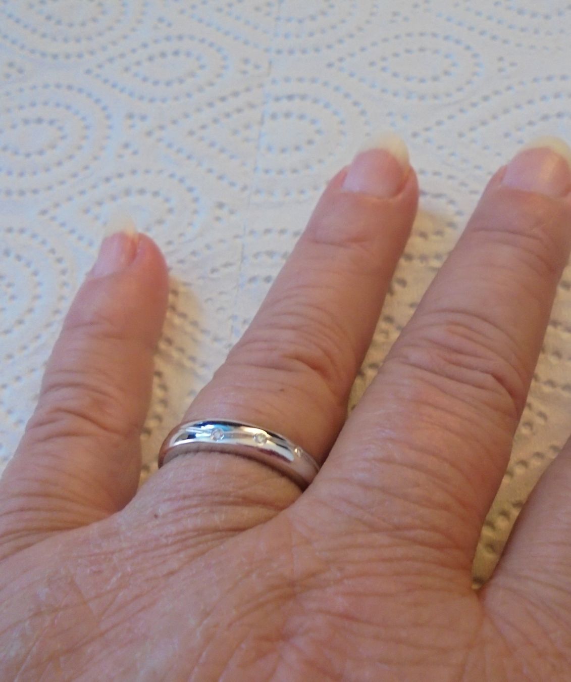 Bagues: Echtschmuck: Brillant-Silberring mit 3 Diamanten 17/53 – Neuf (Voir description) à Zuchwil par maumauchi 4