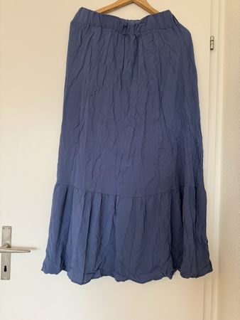 Damen Rock blau lang Grösse m/l