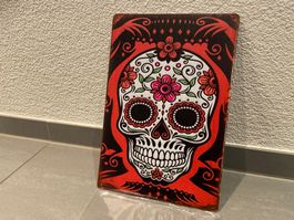 Design Totenkopf Vintage Tafel NEU !SCHILD! BEA BE MOERTOS|!
