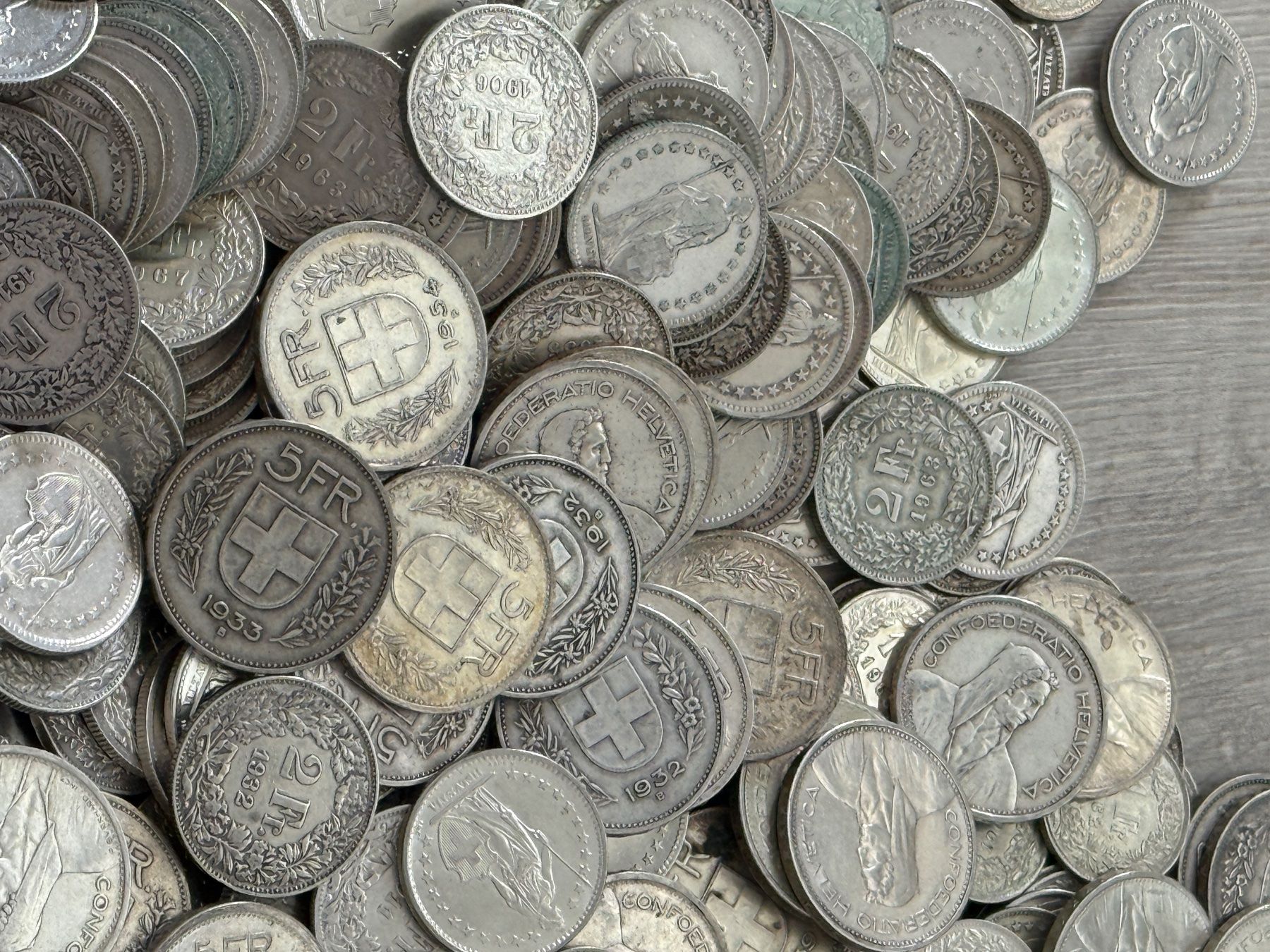 Alle Münzen: 10 kg Schweizer Silbergeld  ss - stgl – Gebraucht aus Wallisellen von SWISS_SILVER1 6