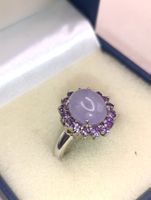 Vintage 925er Silber Ring Cabochon Tansanit Edelstein Top
