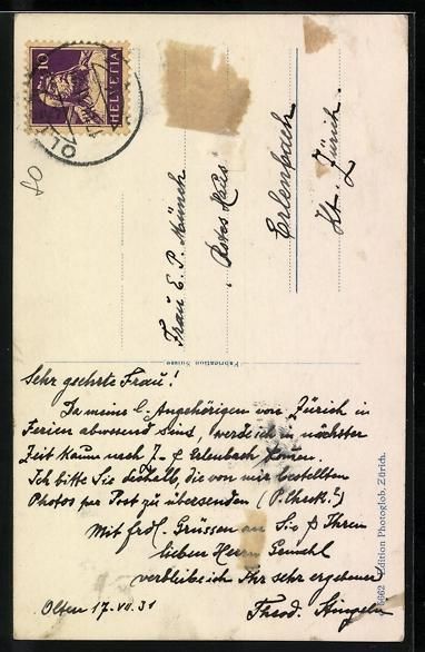 Cartoline postali: AK Olten, der Rathskeller – Usato da Berlin venduto da bartko-reher 1