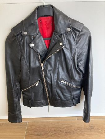The Kooples Lederjacke Grösse 34 schwarz