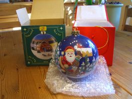 XXL Weihnachtskugel,"Golden-Star-House Collection"handbemalt