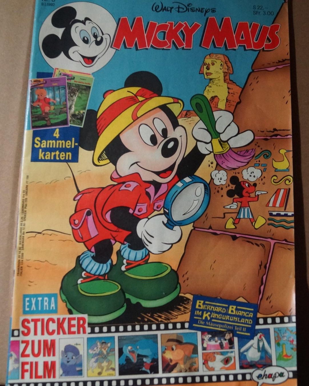 BD: Mickey Maus Nr.3 1992  mit Stickers – D'occasion à Zuben par Rex4