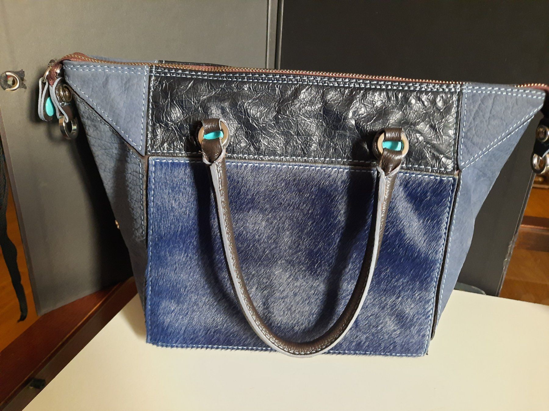 Gabs Borse da donna: Borsa in pelle blu GABS 3 in 1 – Usato da Biasca venduto da Old_6blh 3