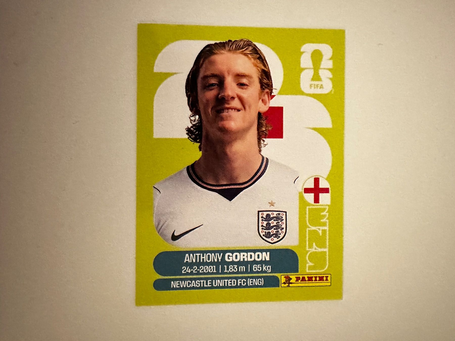 Panini Cartes à collectionner: Panini Sticker Anthony Gordon ENG 15 – Neuf (Voir description) à Zürich par karsumpel11