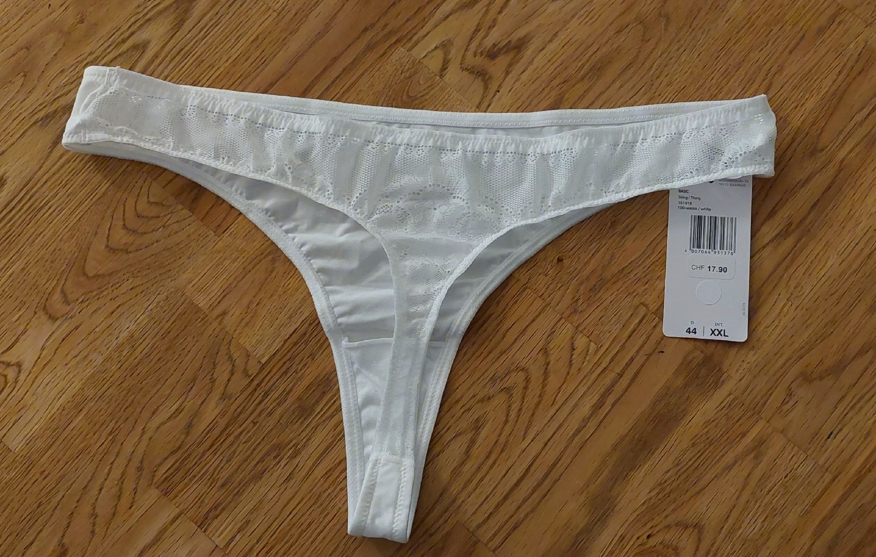 Schiesser Sonstige Unterwäsche: Neu!  Schiesser String Tanga mit Spitze Gr.44 – Neu und originalverpackt aus Zürich von lehmi1