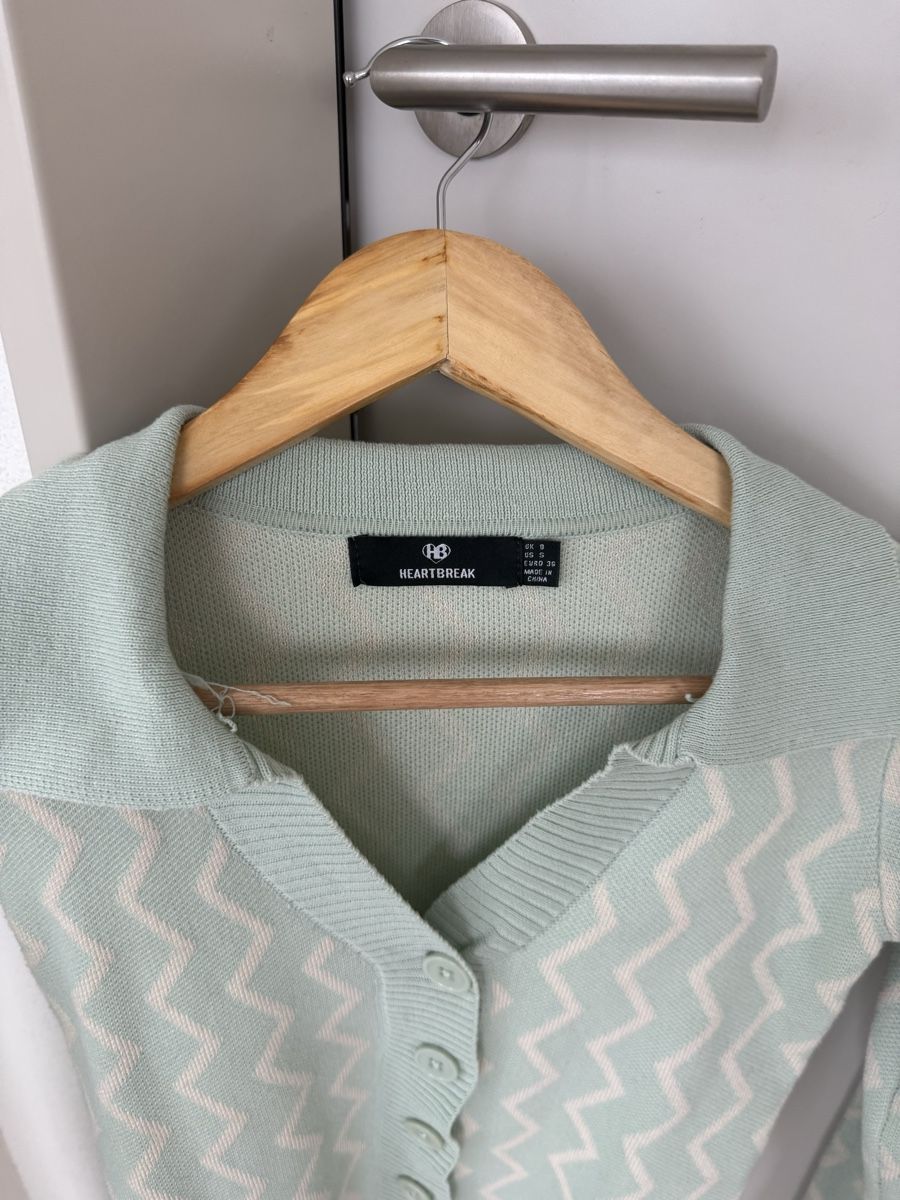 Maglioni & Felpe: Heartbreak Cardigan Mint Green Pattern Size S Good Condition – Usato da Zürich venduto da closetclothes 1