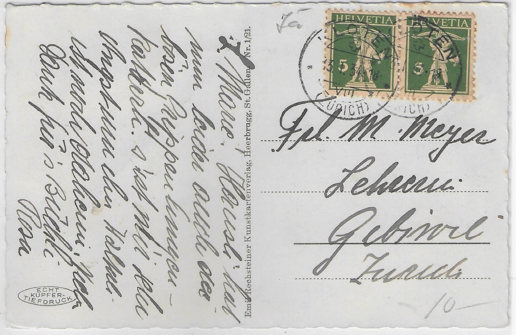 Cartoline postali: Ragaz mit Weiher – Usato da Ettingen venduto da Kartenplanet 1