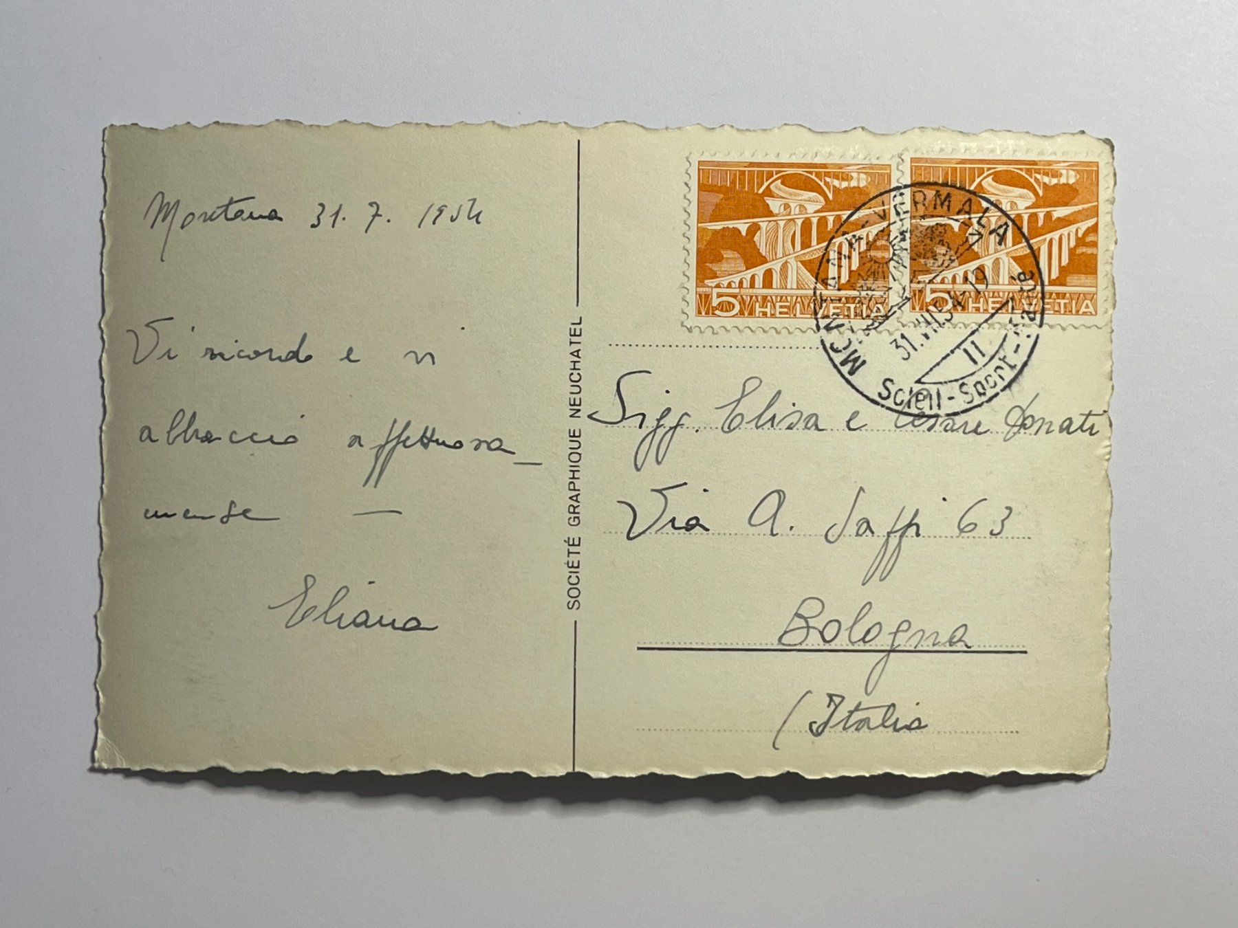 Ansichtskarten: Montana, vue générale – Gebraucht aus Steg VS von _vinci_ 1