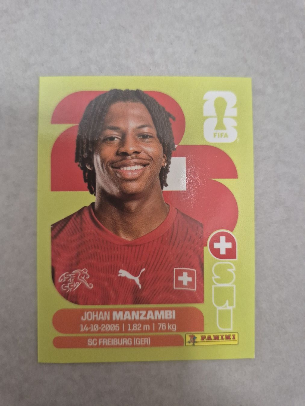 Panini Carte collezionabili: WM Panini SUI 15 Johan Manzambi – Nuovo (secondo la descrizione) da Volketswil venduto da 2000ra