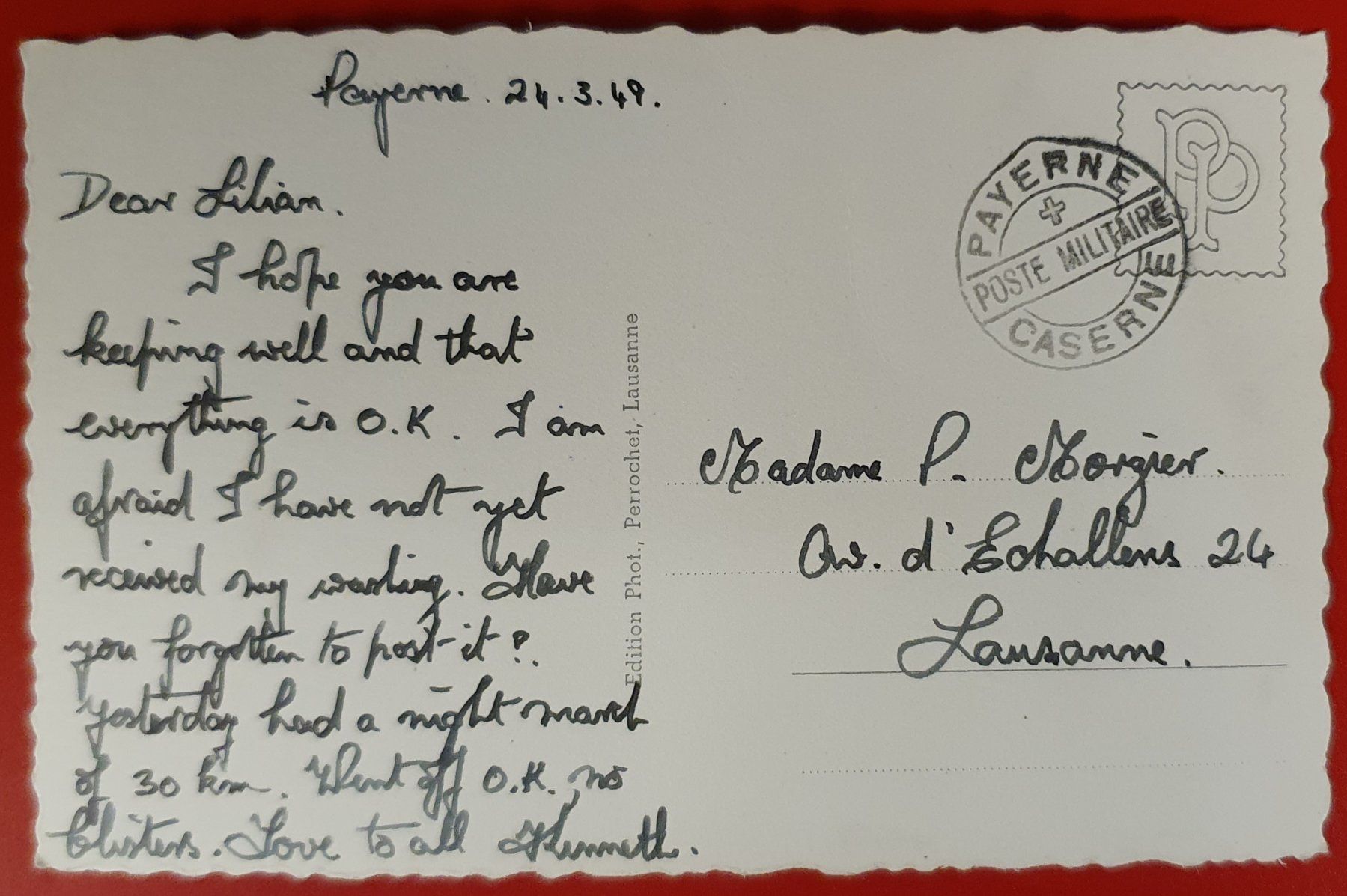 Ansichtskarten: Payerne 1949 - Flugaufnahme – Gebraucht aus Kreuzlingen von Rschweiz1 1