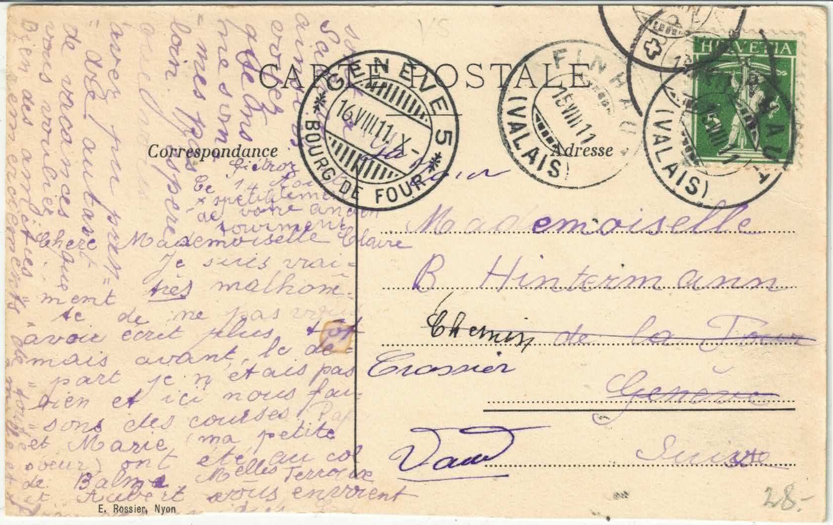 Cartoline postali: Gietroz pres Finhaut – Usato da Ettingen venduto da Kartenplanet 1