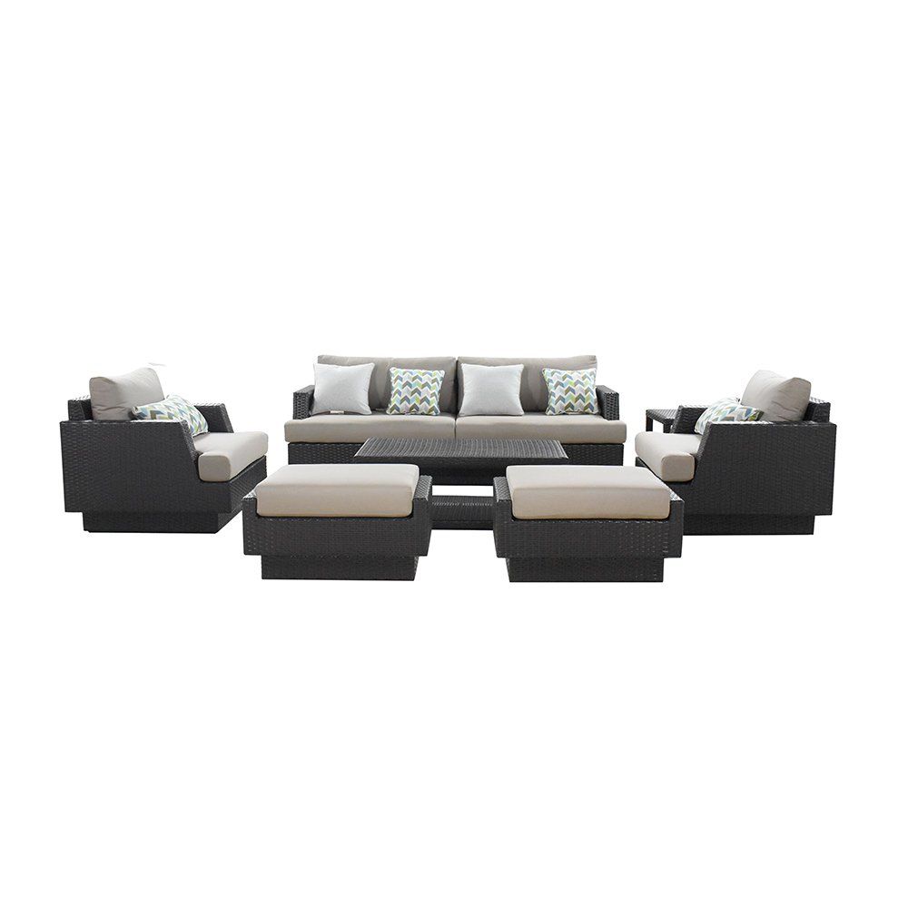 Set di tavolo e panche: Rattanlounge MELBI inkl. Abdeckung - Anthrazit – Nuovo e nell'imballaggio originale da Wallenwil venduto da toesstal-vertrieb 3