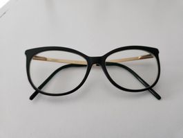 Brille Hugo schwarz goldfarben